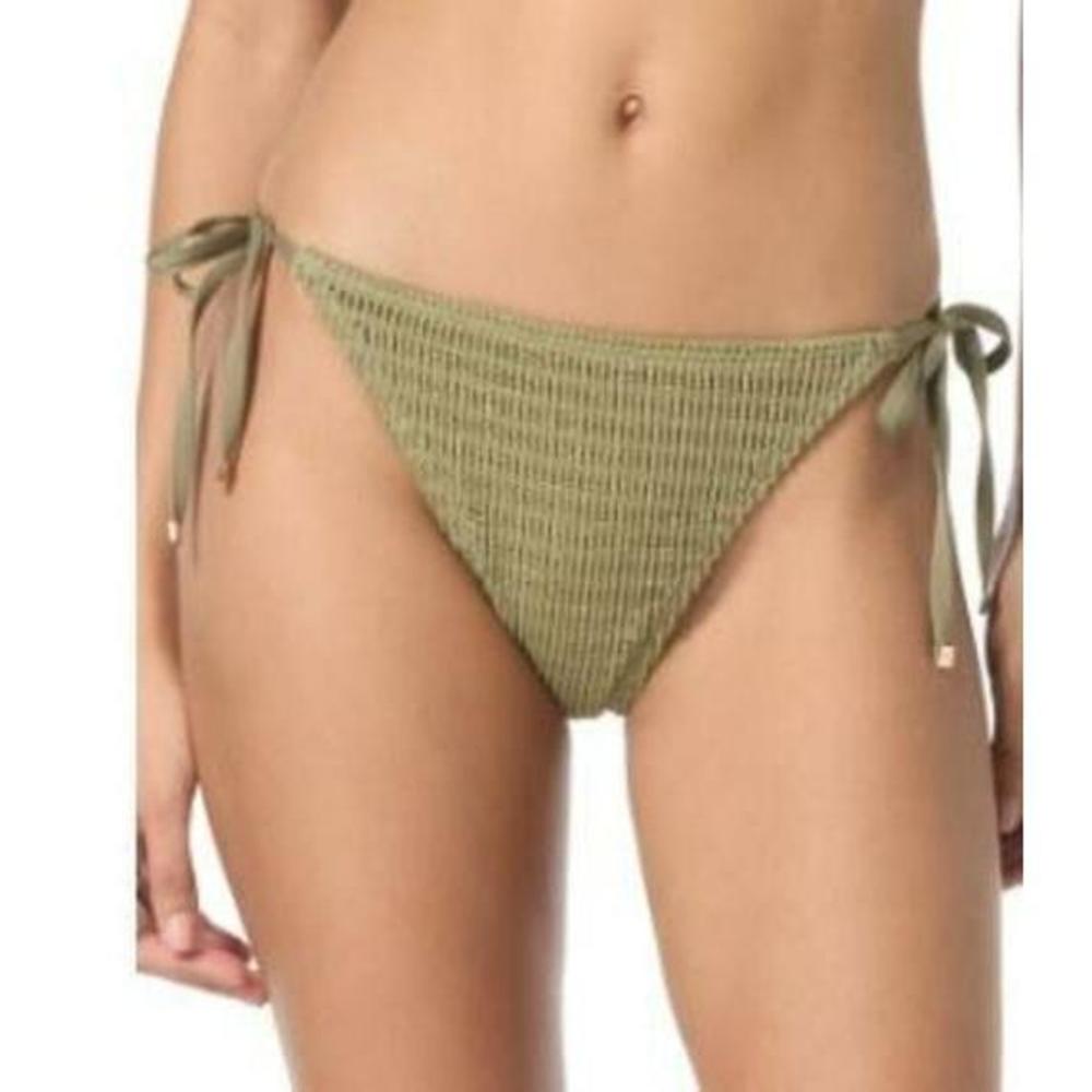 Michael Kors Swimwear Women's Standard String tie Bottom Safari Green M